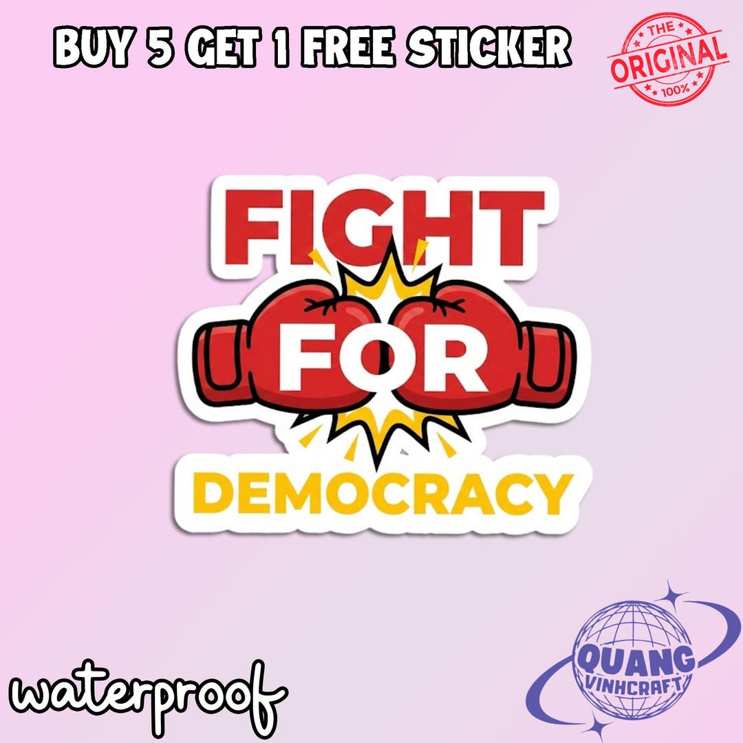 Direct Democracy Sticker Fight for Democracy Sticker, Political Activism Vinyl Decal, Waterproof ...