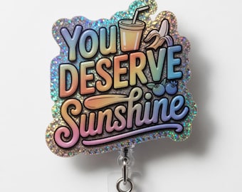 You Deserve Sunshine-badgehaspel, verwarmde rivaliteits-ID-houder