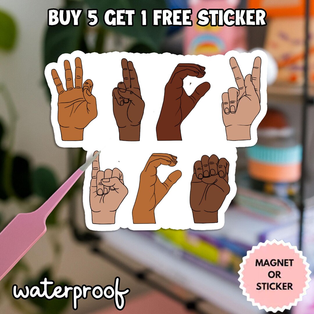 ASL Abolish ICE Sticker, Social Justice Decal, Human Rights Magnet ...