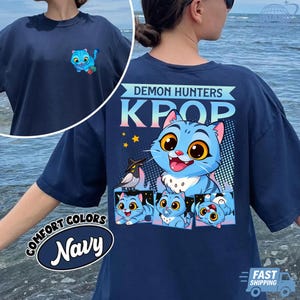 Camiseta Kpop Demon Hunters Tiger, Camiseta Kpop Merch, Fã de Hunters Tiger, Camiseta Derpy Tiger e Bird Demon Hunter Tiger, Camiseta Kpop Demon Hunters