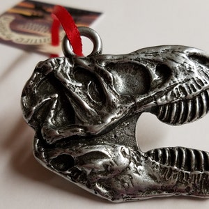 T-Rex  Dinosaur Head Skull and face.  Two-sided Ornament