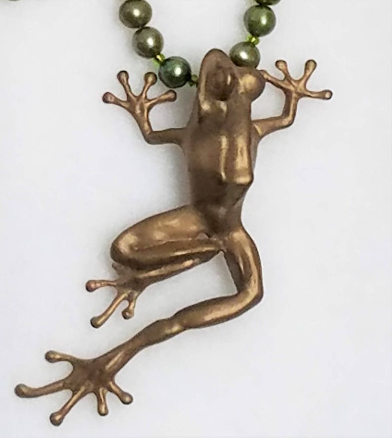 Tree Frog Pendant Frog Jewelry Made in Montana Bronze Etsy