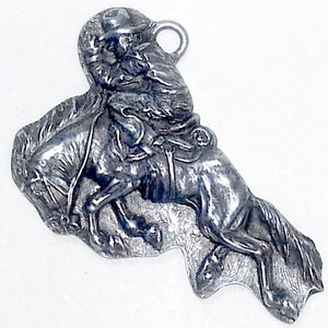 Bronc Rider Ornament All Metal