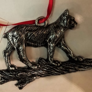 Bob Cat Ornament, Lynx, Cats, Christmas, Made in USA, Montana State, Ohio, Quinnipiac, Texas State