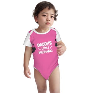 Daddy&#39;s Little Mechanic Baby Short Sleeve Onesie