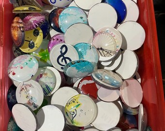 Assorted Glass Cabochons by the 1/2 lb