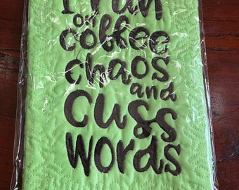 Coffee and Chaos Mug Rug
