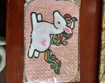Cute chonky unicorn Mug Rug