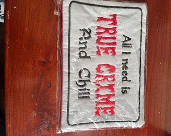 True Crime and Chill Mug Rug