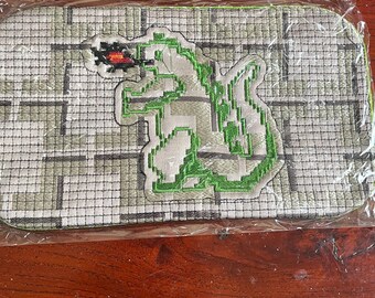 Pixelated Lizard Dragon Dinosaur Mug Rug