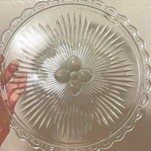 Vintage Indiana Glass Cake Plate #3355