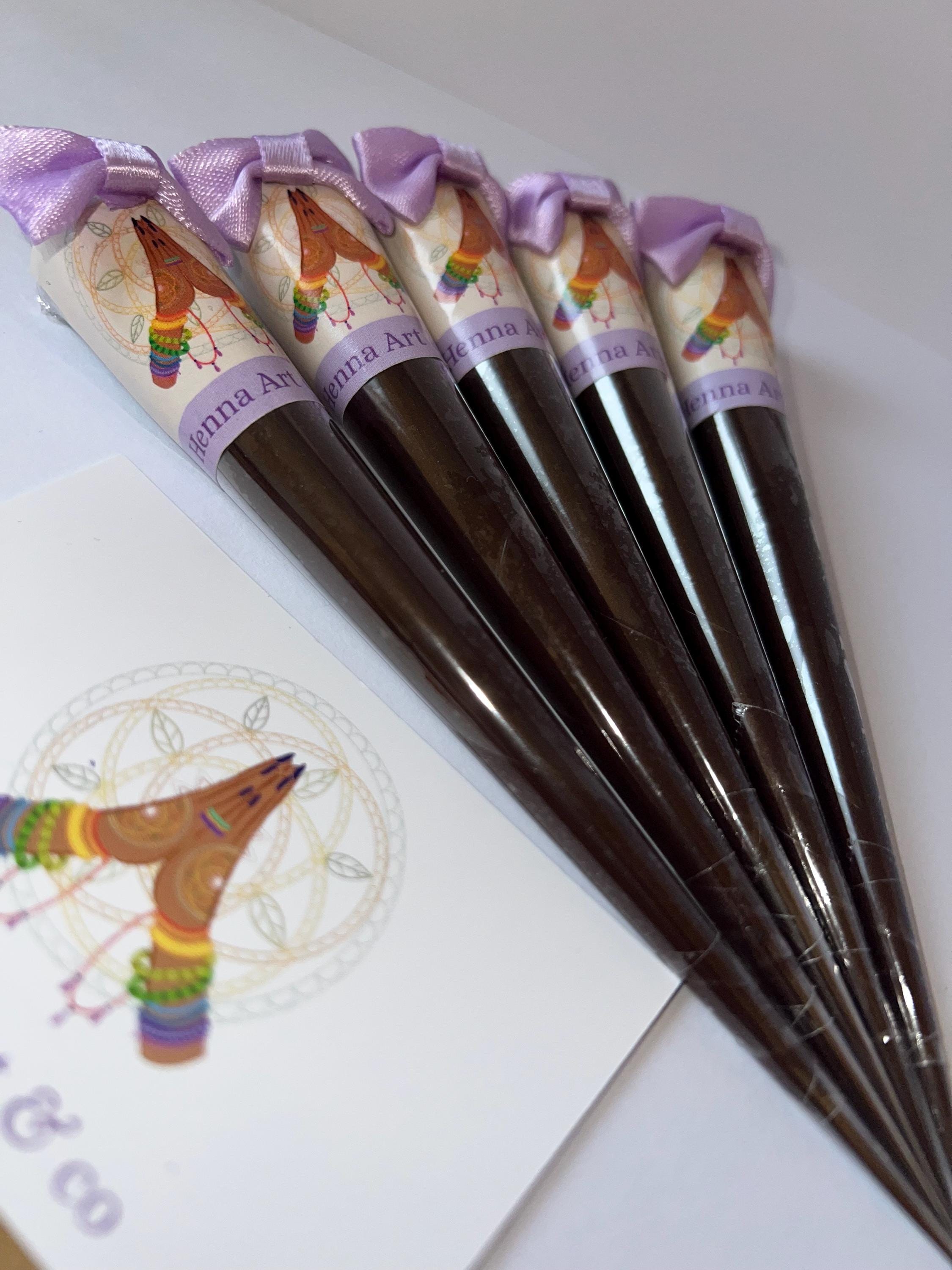 Lot De 5 Cônes De Henné Naturel Golecha Marron - Qualité Supérieure, Fabrication Inde