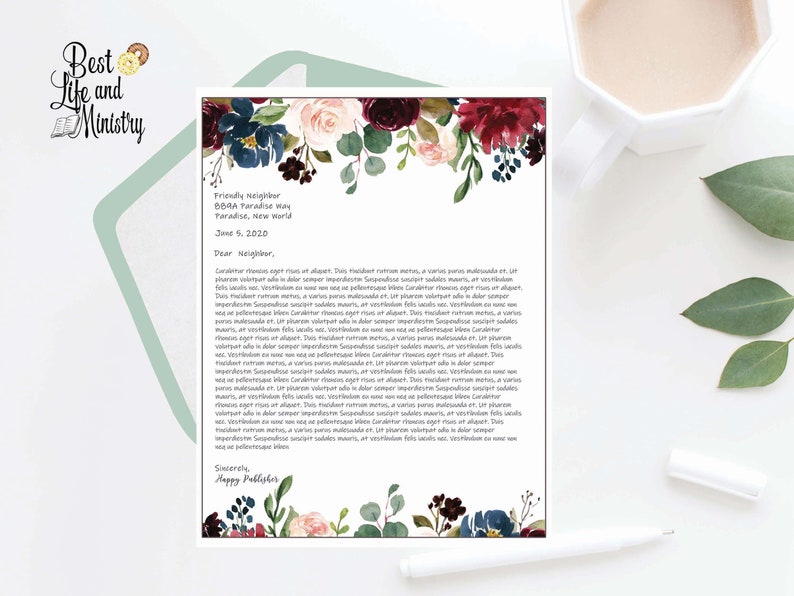 Printable Letter Writing Stationery JW Letter Writing Paper Etsy