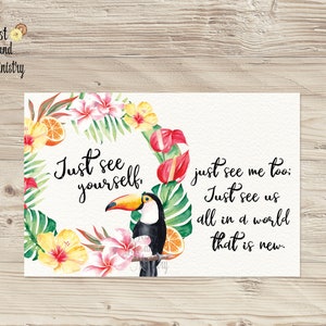 JW Postkarten | Printable Just see yourself Postkarten | Hoffnung und Ermutigung Karte | Sofort Download