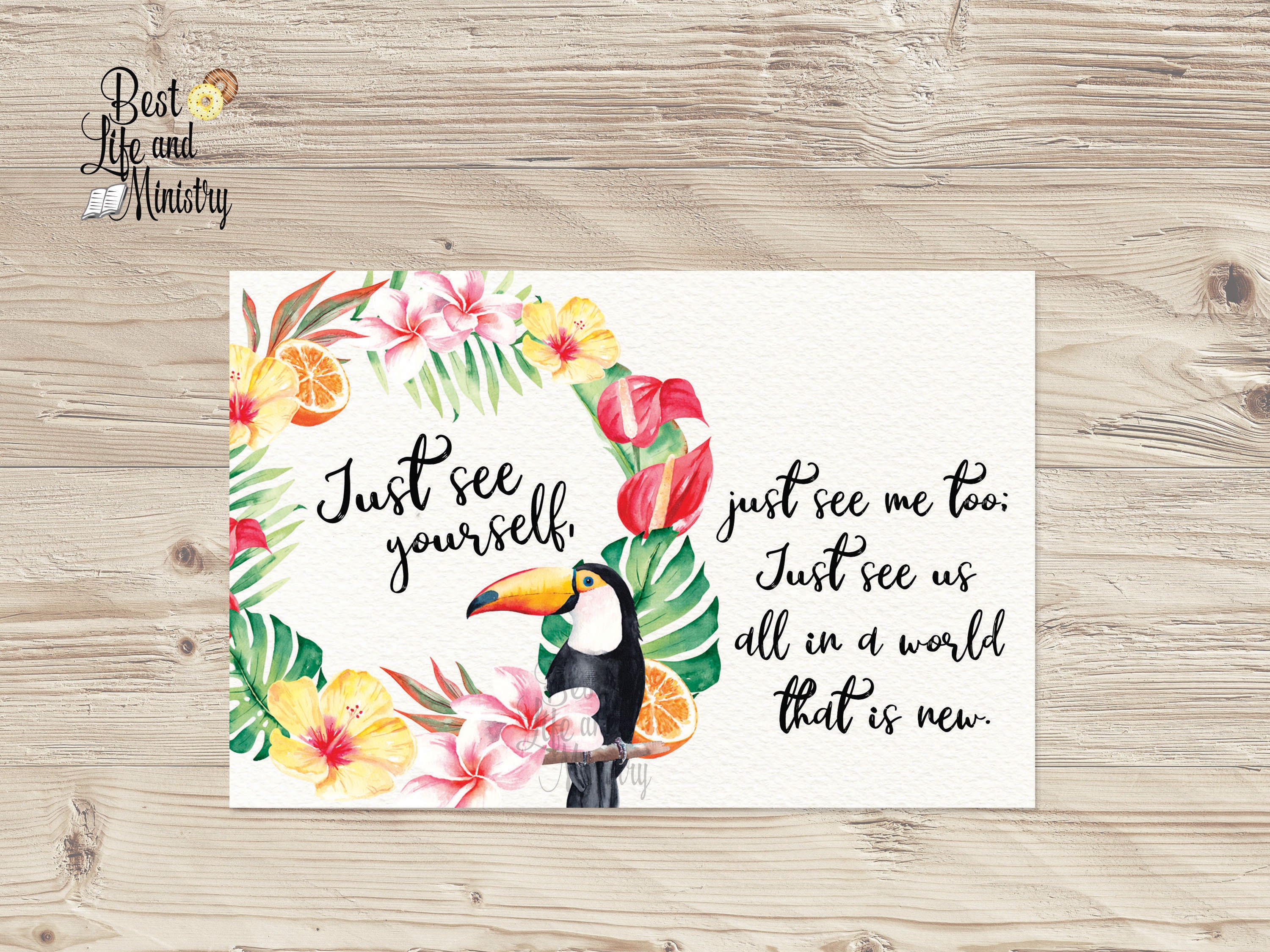 JW  Postcards | Printable Just see yourself Postcards | Hope  and Encouragement card | Instant Download
