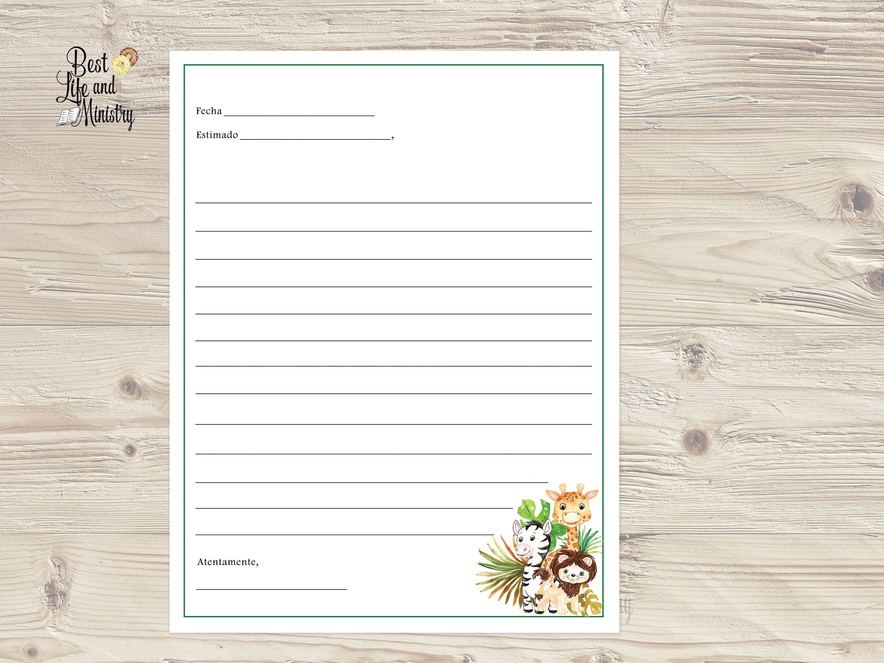 JW Kids Spanish Letter Writing Paper Kids Field Service - Etsy