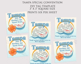 JW Tampa Special Convention Gift Tags, Special Convention DIY Tags