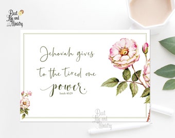 JW Pandemic Encouragement Card | Printable Scripture Card | Words of Encouragement | Instant Download