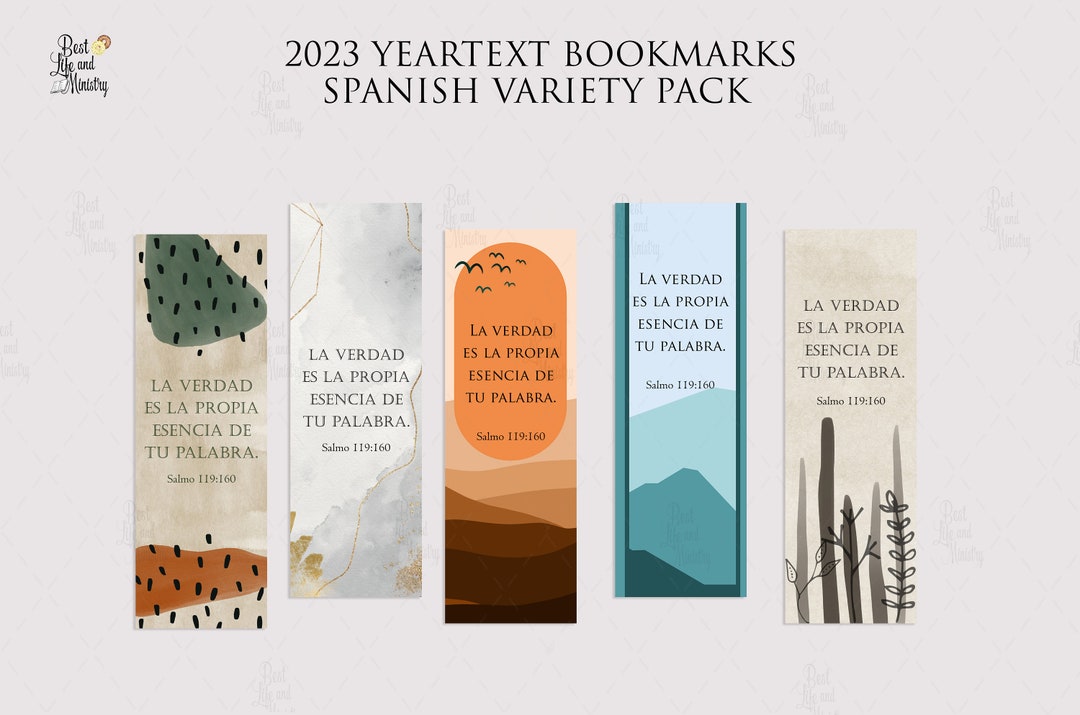 JW Brother Spanish Spanish 2023 Year Text Bookmarks Elders Psalm 119