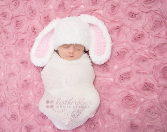 Soft Baby Bunny hat - Photography prop