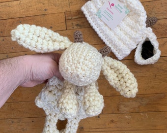 Crochet sheep goat toy, baby bobbles, sheep toy, amigurami, amigurami lovey, handmade lovey, crochet doll, goat squishy, baby goat toy, baby