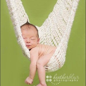 Duże dziecko, hamak dla dwóch osób do zdjęć, hamak dla niemowląt robiony na szydełku, gruby biały hamak, duży hamak, prezent na baby shower, wiszący rekwizyt do zdjęć