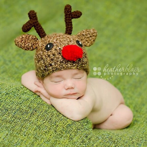 CLEARANCE 15% OFF 0-3 Month Reindeer Hat