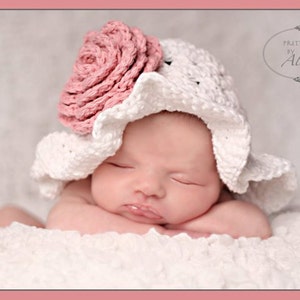 Baby girl hat, Beach hat, cotton hat, photo prop, baby shower gift, swims suit, crochet beach hat, coming home outfit, fun in the sun