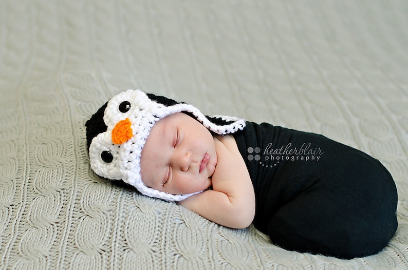 Baby Boy Hat Baby Girl Hat Crochet Penguin Hat Penguin Etsy