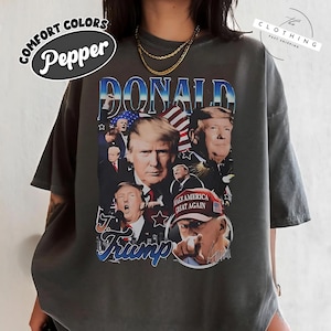 Donald Trump 90s Vintage Bootleg Style T-Shirt, Classic Retro Graphic Unisex Sweatshirt Gift for Men and Women, Hoodie