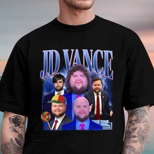 JD VANCE Vintage Shirt, Vice President Shirt, Face App Shirt, Jd Vance Retro 90s Sweater, Jd Vance Merch Gift