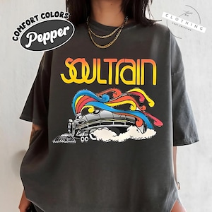 Black Soul Train T-Shirt, Marvin Gay, Harley City Sweatshirt, Soul R & B Music Hoodie graphic tees men gifts Casual Fabric Top Loose