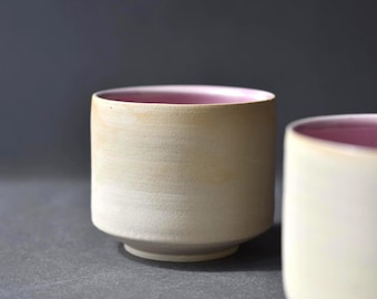 Handgemachter Keramik Becher | Kaffee Becher Espresso coffey mug japanisch  | Steinzeug ohne Henkel | Geschenk
