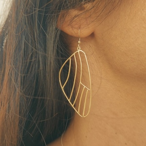 Butterfly Wing Earrings, Wings Earrings, Fairy Jewelry for Women, Gold Cicada Earrings, Gold Wings Earrings, Firefly Wing Earrings, Wings