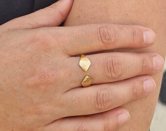 Gold Arrow Head Ring, Arrow Head Ring, Minimalist Gold Jewelry, Open Geometric Gold Ring, Adjustable Gold Ring, Arrow Ring for Women, Arrow