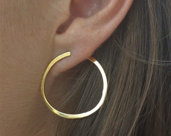 open circle stud earrings, Gold Circle earrings, large circle earrings, Hoop Stud Earrings Gold, hoop studs, Open circle studs, large studs