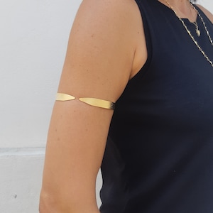 Upper Arm Bracelet, Gold Armlet, Arm Jewelry, Arm Cuff, Gold Cuff Bracelet, Minimalist Cuff Bracelet, Open Cuff Bracelet, Adjustable Cuff