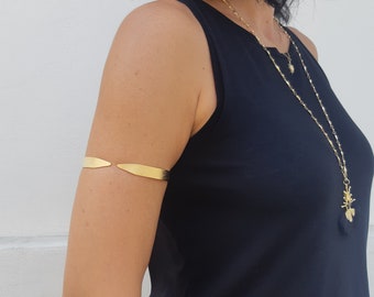 Arm Band, Gold Armlet, Arm Cuff, Upper Arm Bracelet, Arm Accessories, Upper Arm Cuff, Upper Arm Band, Gold Cuff Bracelet, Adjustable Armband