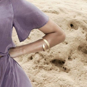 Arm Bracelet, Gold Cuff Bracelet, Body Jewelry, Arm Accessories, Wide Cuff, Boho Gold Bracelet, Statement Bracelet, Open Cuff Bracelet