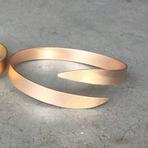 Rose Gold Upper Arm Cuff Bracelet, Armlet, Womens Bangle Bracelet, Tribal Goddess Bracelet, Boho Bracelet, Body Jewelry, Israel Jewelry