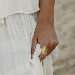 Spiral Ring, Gold Geometric Ring, Unique Gold Jewelry, Unique Statement Ring, Large Gold Ring, Gold Disc Ring, Large Round Ring, Bohemian