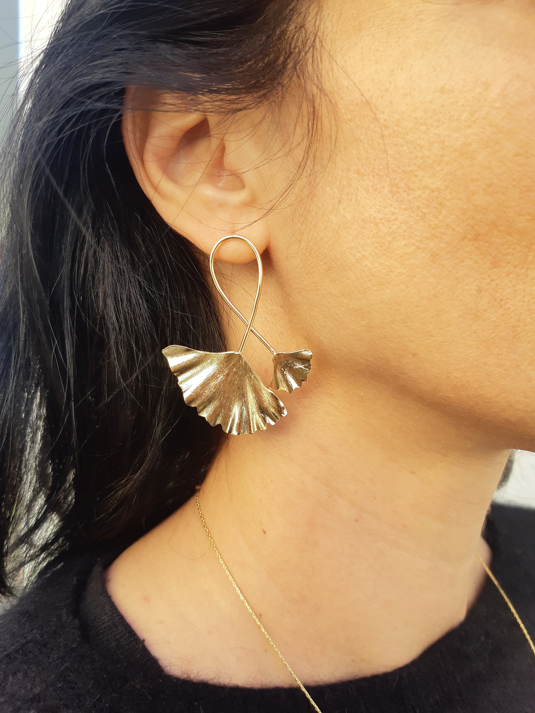 Anthropologie cheap ginkgo earrings
