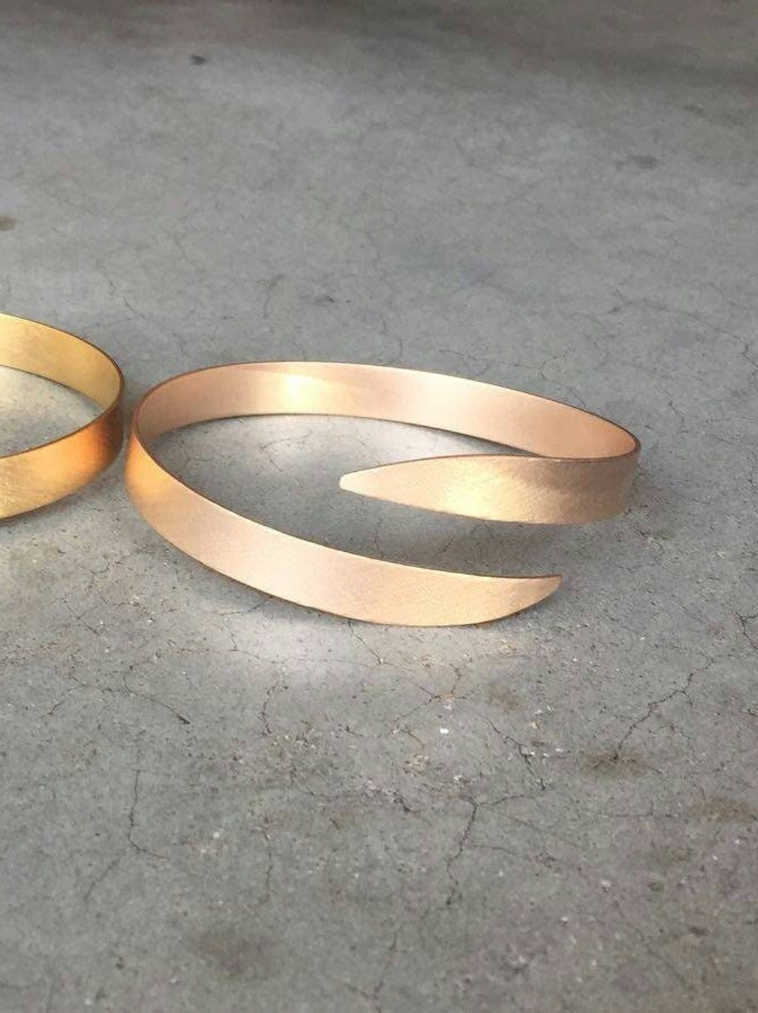 Rose Gold Upper Arm Cuff Bracelet Armlet Rose Gold Bangle Etsy