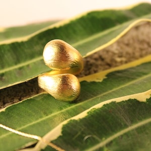 Chunky Gold Ring, Gold Chunky Ring for Women, Empowering Jewelry, Gold Pebble Ring, Symbolic Jewelry, Organic Gold Ring,Sterling Silver Ring