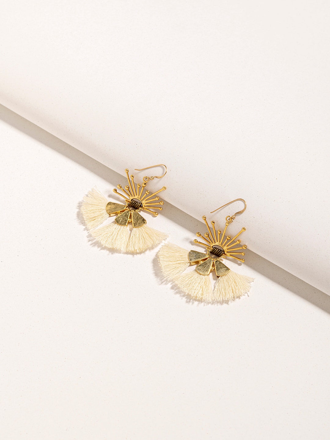 Large Tassel Earrings, Long Tassel Earrings, Fan Earrings, Summer ...