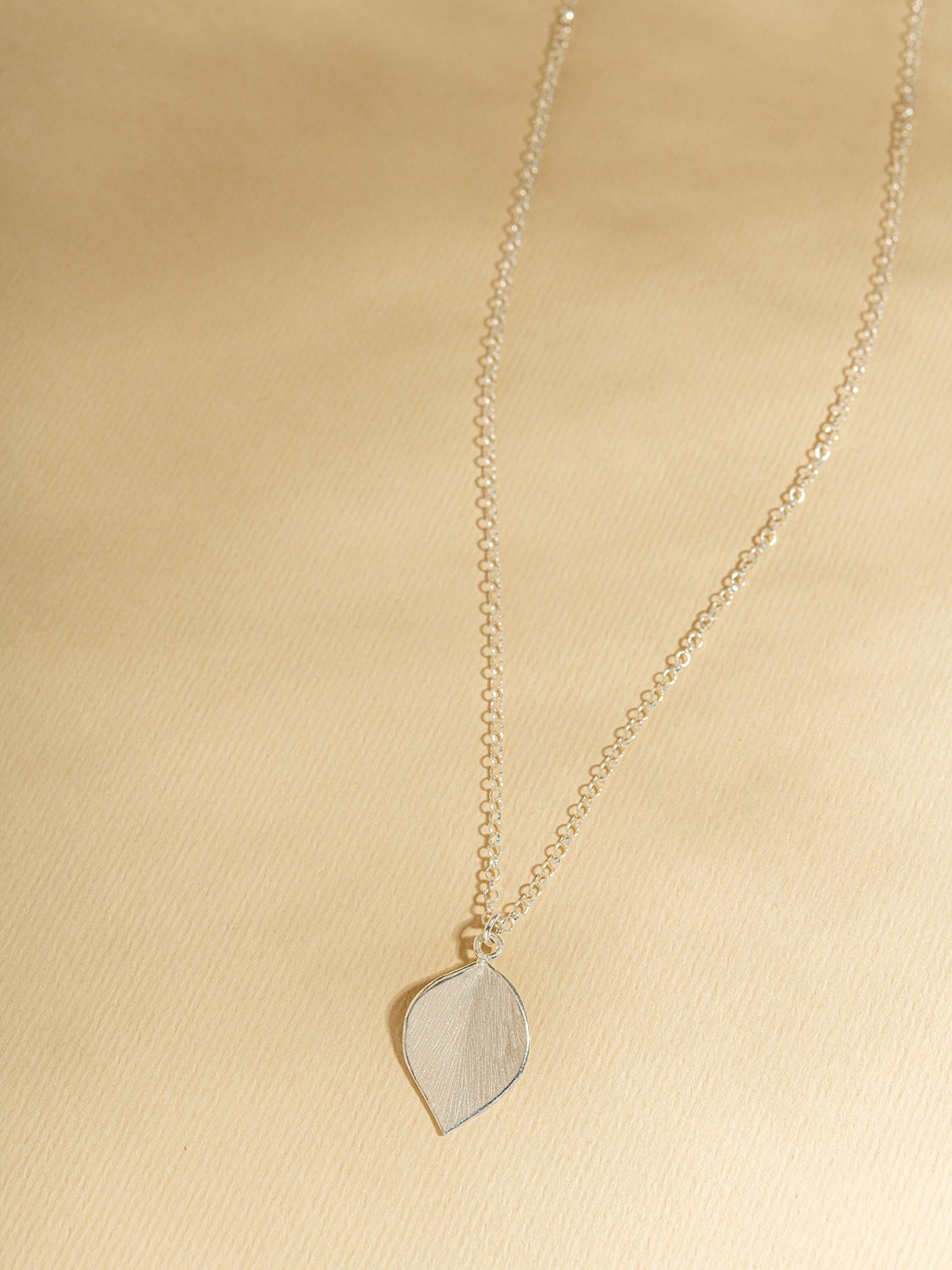 Gold Leaf Necklace, Leaf Pendant Necklace, Petal Necklace, Nature