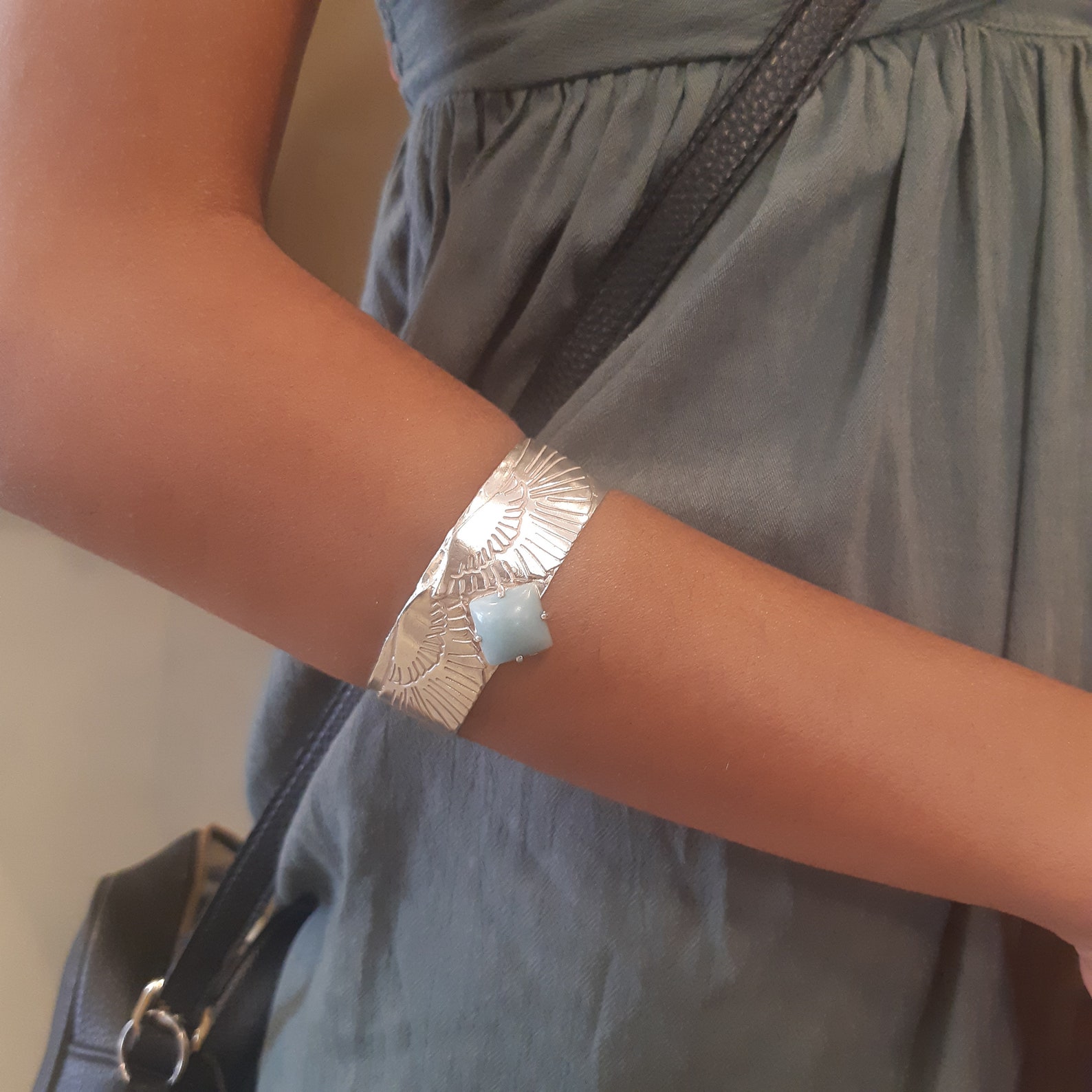 Gold Etched Wrist Cuff Bracelet Wing Cuff Boho Bracelet Etsy