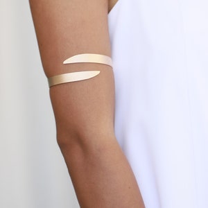Armlet, Upper Arm Bracelet, Open Cuff Bracelet, Body Jewelry, Arm Accessories, Rose Gold Cuff, Boho Gold Bracelet, Adjustable Cuff Bracelet image 2