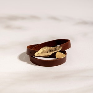 Gold Snake Bracelet, Double Wrap Leather Bracelets for Women, Ouroboros Bracelet, Serpent Bracelet, Boho Bracelet, Choker, Israel Jewelry image 9
