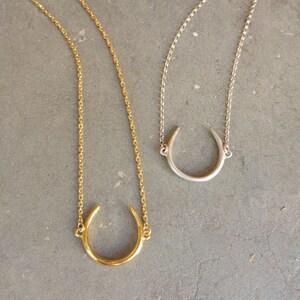 Upside down horseshoe necklace Clearance